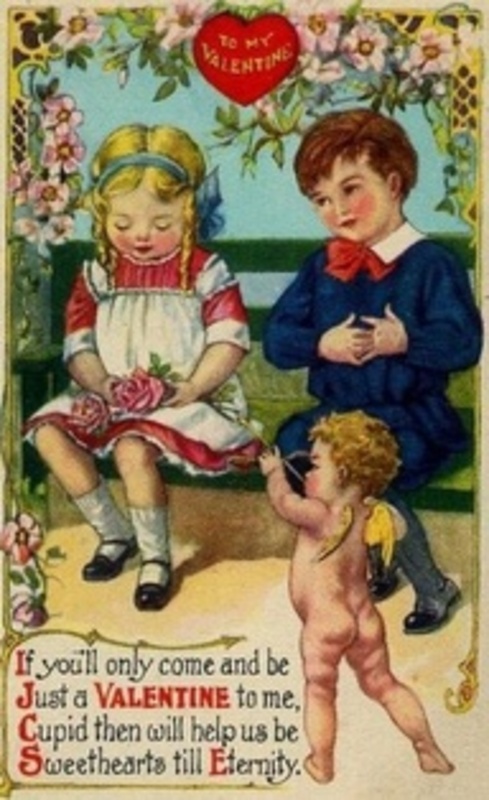 Product picture Vintage Girl And Boy Valentines Day Image
